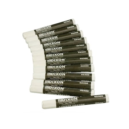 Bon Tool Bon 84-287 Crayon, White, (12/Pkg) 84-287